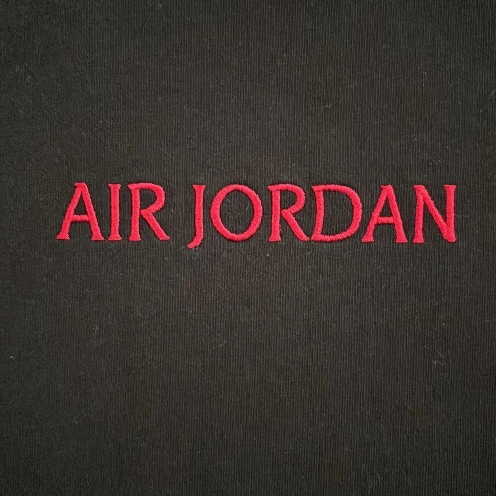 Nike Air Jordan Black Tee with Red Logo Size L